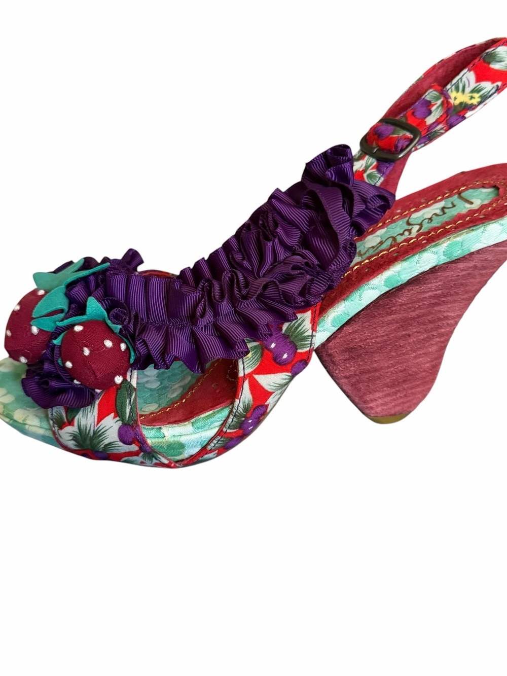 Irregular Choice Raspberry Ripples US 7.5 Eur 38.5 Slingback With Box - Picture 3 of 9